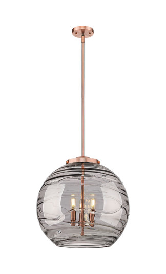 Ballston Three Light Pendant in Antique Copper (405|221-3S-AC-G1213-18SM)