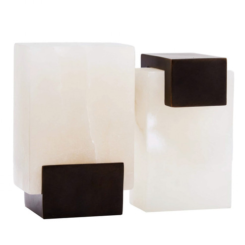 Tolliver Bookends, Set of 2 in White (314|ATC03)