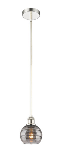 Edison One Light Mini Pendant in Polished Nickel (405|616-1S-PN-G556-6SM)