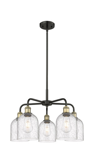 Downtown Urban Five Light Chandelier in Black Antique Brass (405|516-5CR-BAB-G558-6SDY)