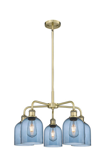 Downtown Urban Five Light Chandelier in Antique Brass (405|516-5CR-AB-G558-6BL)