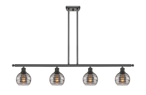 Ballston Four Light Island Pendant in Oil Rubbed Bronze (405|516-4I-OB-G556-6SM)