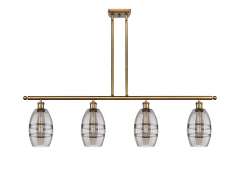 Ballston Four Light Island Pendant in Brushed Brass (405|516-4I-BB-G557-6SM)