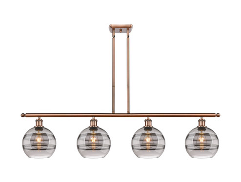 Ballston Four Light Island Pendant in Antique Copper (405|516-4I-AC-G556-8SM)