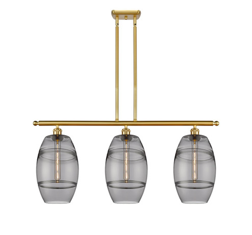 Ballston Three Light Island Pendant in Satin Gold (405|516-3I-SG-G557-8SM)