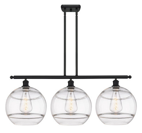 Ballston Three Light Island Pendant in Matte Black (405|516-3I-BK-G556-12CL)