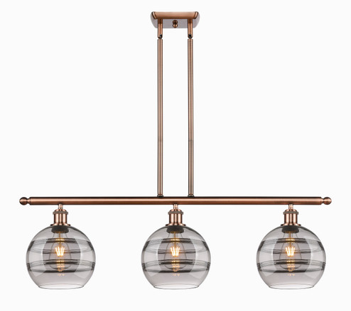 Ballston Three Light Island Pendant in Antique Copper (405|516-3I-AC-G556-8SM)