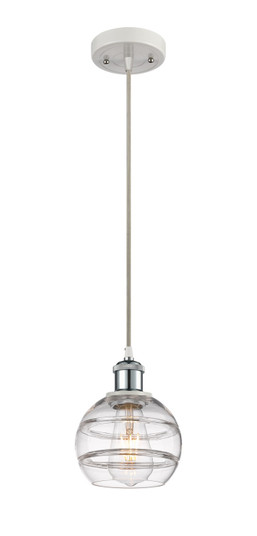 Ballston One Light Mini Pendant in White Polished Chrome (405|516-1P-WPC-G556-6CL)