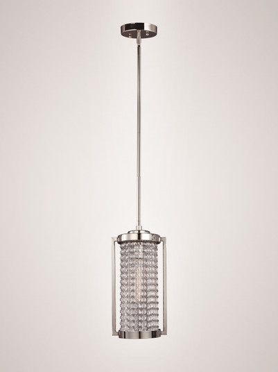 Metropolis One Light Mini Pendant in Polished Nickel (360|MP40014-1-PN)