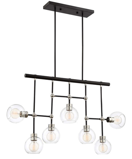 Pierre Seven Light Chandelier in Polished Nickel (360|CD10292-7-PN+MBK)