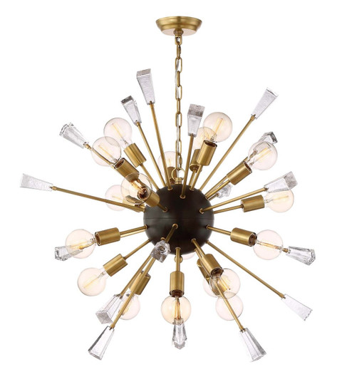 Muse 18 Light Chandelier in Aged Brass (360|CD10164-18-AGB+MBK)