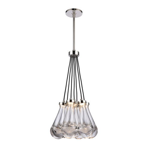 Vaso LED Chandelier in Polished Nickel (360|PC10915-LED-7-PN)