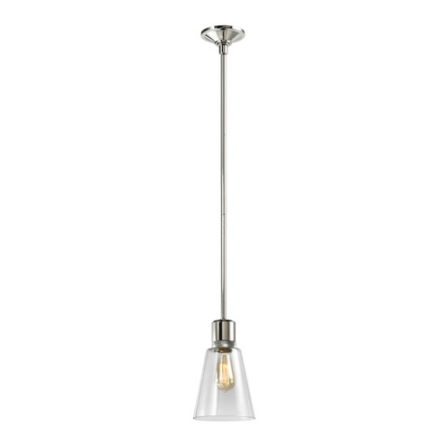 Zigrina One Light Pendant in Polished Nickel (360|P11707-E26-PN-G16)