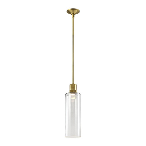 Zigrina LED Pendant in Aged Brass (360|P11701-LED-AGB-G15)