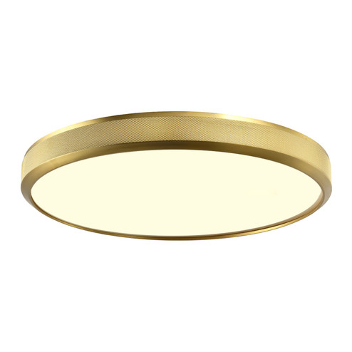 Zigrina LED Flush Mount in Aged Brass (360|FM11751-LED-24-AGB)