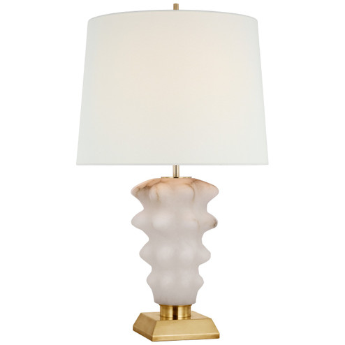 Luxor LED Table Lamp in Alabaster and Hand-Rubbed Antique Brass (268|TOB 3553ALB/HAB-L)