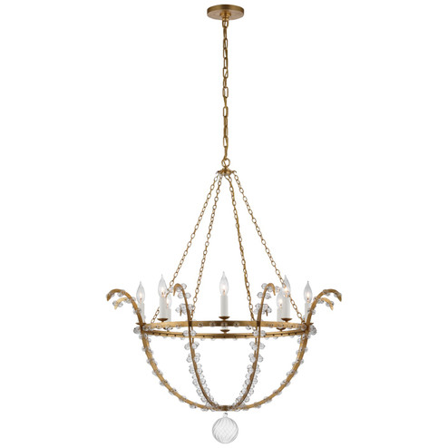 Alonzo LED Chandelier in Gild and Clear Glass (268|JN 5150G/CG)
