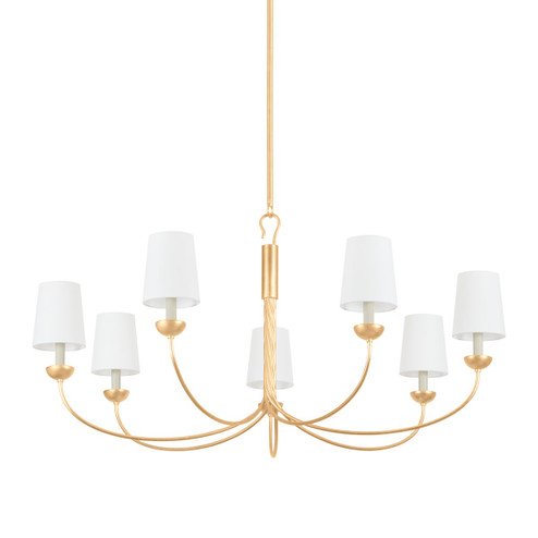 Montpelier Seven Light Chandelier in Vintage Gold Leaf (70|5307-VGL)