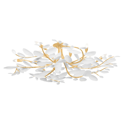 Marabec 12 Light Semi Flush Mount in Vintage Gold Leaf/ White Plaster (70|2248-VGL/WP)