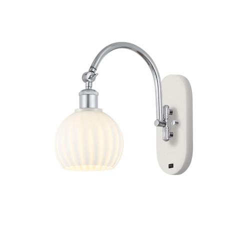 Ballston LED Wall Sconce in White Polished Chrome (405|518-1W-WPC-G1217-6WV)