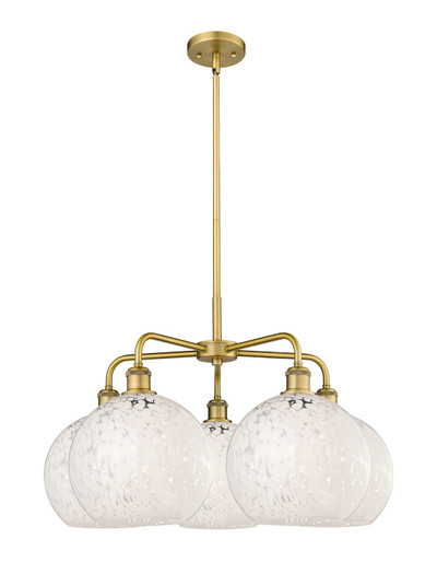 Downtown Urban LED Chandelier in Brushed Brass (405|516-5CR-BB-G1216-10WM)