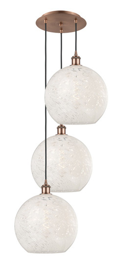 Ballston LED Pendant in Antique Copper (405|113B-3P-AC-G1216-12WM)