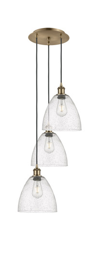 Ballston LED Pendant in Antique Brass (405|113B-3P-AB-GBD-94)