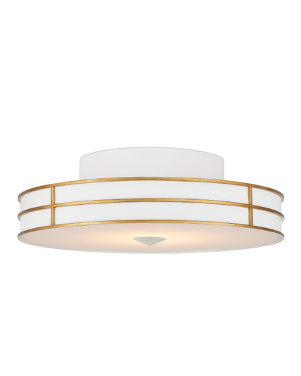 Fielding One Light Flush Mount in Gesso White/Contemporary Gold/Sugar White/White (142|9999-0072)