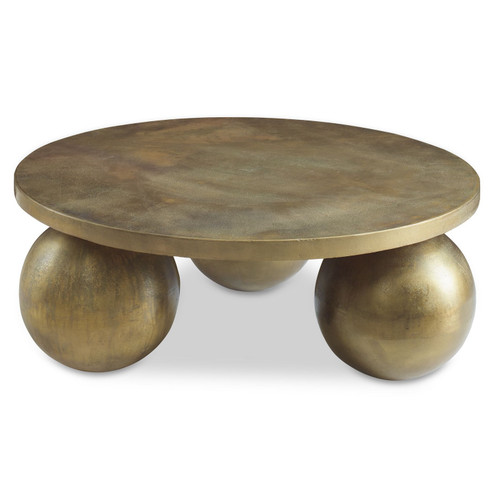 Triplet Coffee Table in Antique Brass (52|26000)