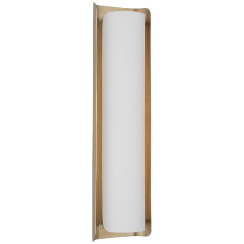 Penumbra LED Wall Sconce in Hand-Rubbed Antique Brass and White (268|WS 2076HAB/WHT)