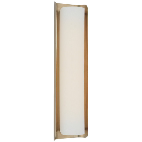 Penumbra LED Wall Sconce in Hand-Rubbed Antique Brass and Linen (268|WS 2076HAB/L)