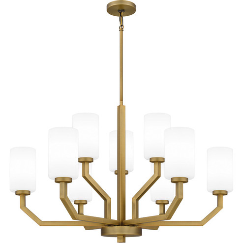 Cavalier Nine Light Chandelier in Aged Brass (10|CVR5034AB)