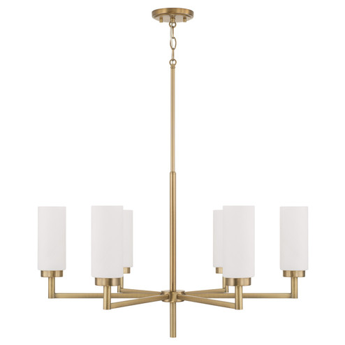 Alyssa Six Light Chandelier in Aged Brass (65|451761AD)