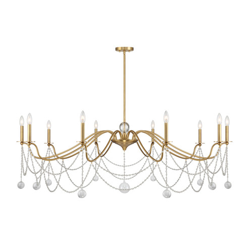 Mariposa Ten Light Chandelier in Warm Brass (51|1-7504-10-322)