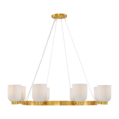 Isla Blanca Eight Light Chandelier in Warm Brass (51|1-3173-8-322)