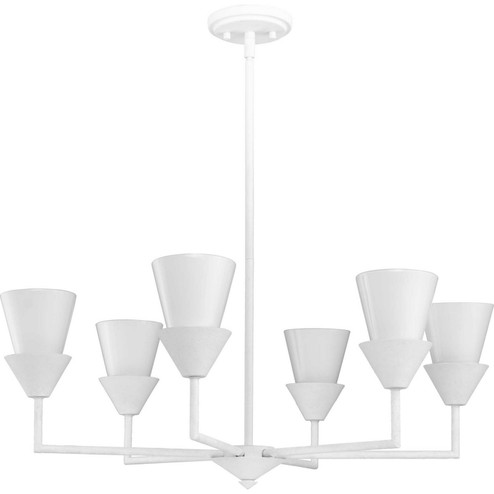 Pinellas Six Light Chandelier in White Plaster (54|P400372-197)