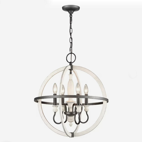 Brownell Four Light Chandelier in Anvil Iron (45|90203/4)