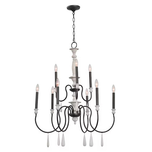 Brownell Nine Light Chandelier in Anvil Iron (45|90202/9)