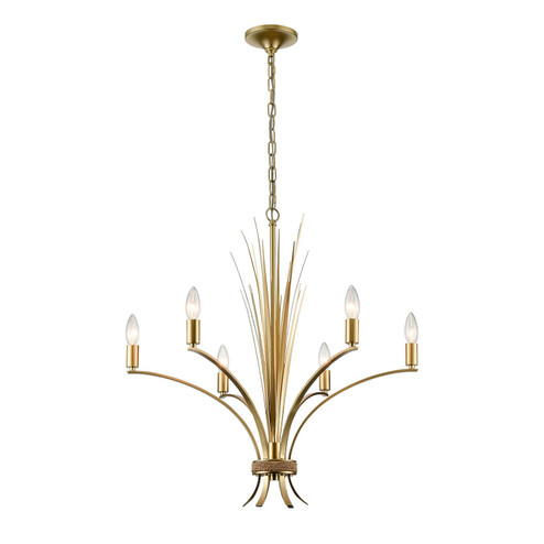 Biscayne Bay Six Light Chandelier in Champagne Gold (45|52234/6)