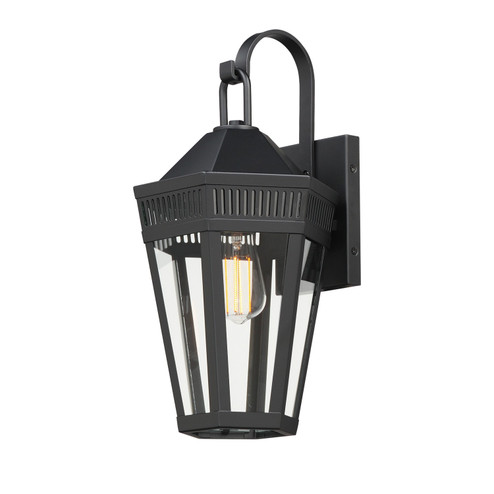 Oxford One Light Outdoor Wall Sconce in Black (16|30592CLBK)