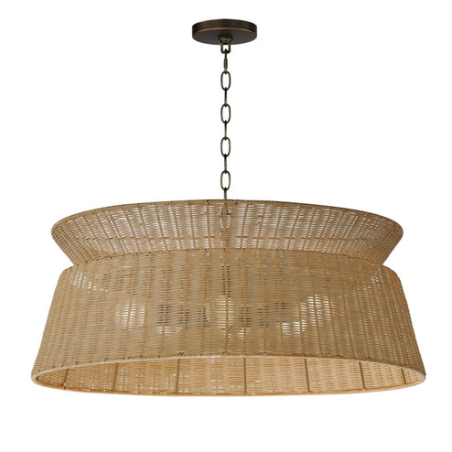 Tahiti Six Light Chandelier in Dark Bronze (16|14416NADBZ)