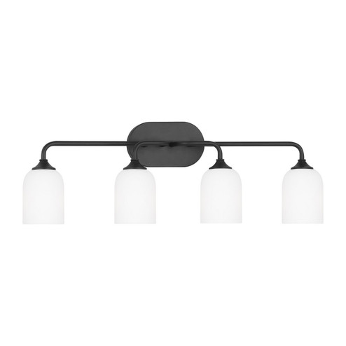 Emile Four Light Vanity in Midnight Black (1|GLV1024MBK)