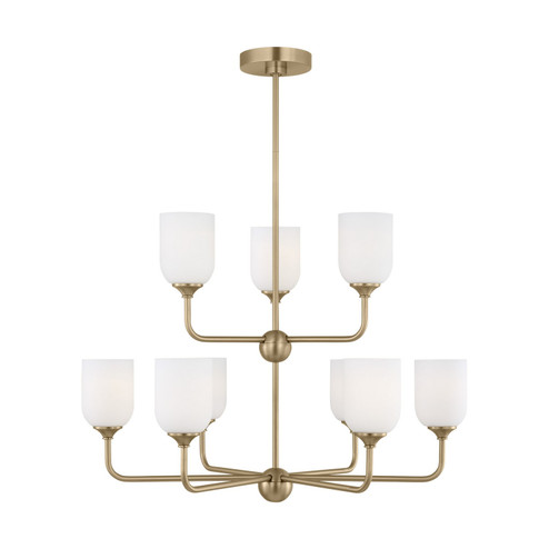 Emile Nine Light Chandelier in Satin Bronze (1|GLC1109SB)