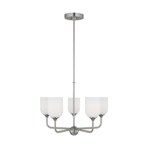 Emile Five Light Chandelier in Brushed Steel (1|GLC1085BS)