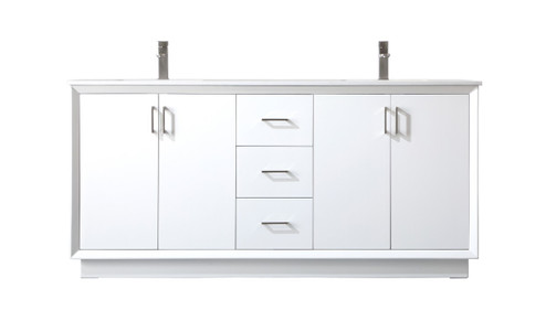 Hayes Double Bathroom Vanity in White (173|VF19672DWH)