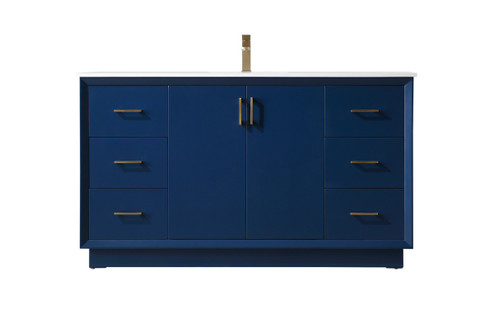 Hayes SIngle Bathroom Vanity in Blue (173|VF19660BL)