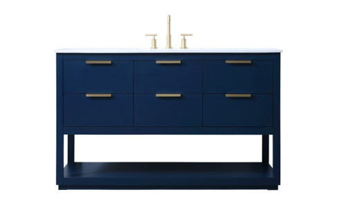 Larkin SIngle Bathroom Vanity in Blue (173|VF19254BL)