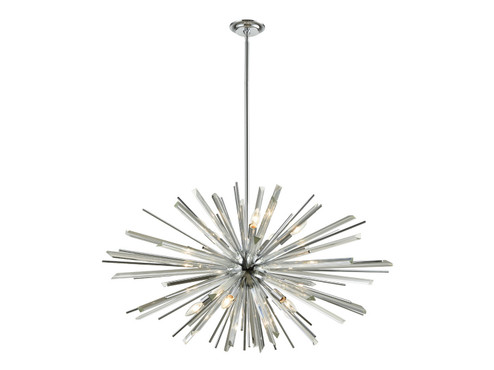 Palisades Ave. Ten Light Chandelier in Chrome With Clear Glass (192|HF8203-CH)