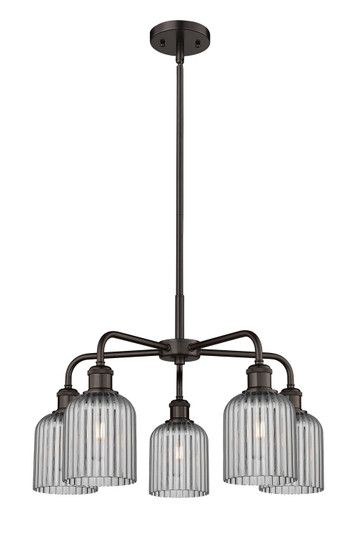 Downtown Urban Five Light Chandelier in Oil Rubbed Bronze (405|516-5CR-OB-G559-5SM)