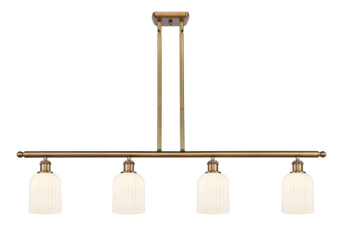 Ballston Four Light Island Pendant in Brushed Brass (405|516-4I-BB-G559-5GWH)